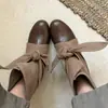 Botas de Moda Vintage Maillard Otoño/Invierno 2026 con Correas y Lazo, Botines Color-Block, Elegantes y Versátiles Botas Vaqueras Western