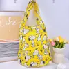 Nueva Bolsa de Pañales con Estampado de Dibujos Animados Gran Capacidad Bolsa de Compras para Supermercado Grande Linda Perro Yugui Práctica Bolsa de Protección Ambiental