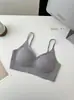 Piel Cálida Cepillada Elevación Suave Espalda Bonita Sin Costuras Delgado Inalámbrico Transpirable Anti-Caída Sujetador Tirantes Finos 8283