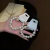 Moderna y Exquisita Goma para el Cabello de Perlas Super Brillantes, Cuerda para Cola de Caballo Súper Elegante y de Alta Gama, Pulsera y Adorno para la Cabeza de Doble Uso