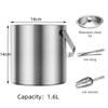 Cubo de Hielo Transfronterizo de Acero Inoxidable 304 con Aislamiento de Doble Capa, Alto Valor Estético, Adecuado para KTV, Champaña, Vino Tinto, Cerveza, Cubitos de Hielo y Uso en el Hogar