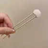 Horquilla China en Forma de U Súper de Hada, Nueva Horquilla Doble de Perlas en Forma de U Estilo Chino, Accesorio para el Cabello Hanfu Estilo Antiguo, Horquilla Simple y de Alta Gama para Mujeres