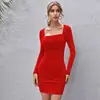 Vestido Casual de Verano para Mujer de Algodón Ajustado de Manga Larga, Vestido Ajustado para Mamá de Tallas Grandes