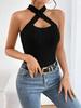 2024 Primavera e Verão Novo Amazon AliExpress Cross-border Especial para Neck Sleeveless Sanding Pit Knitted Vest