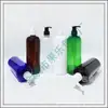Frasco pump azul 480ml, frasco pump branco para loção, frasco refil para shampoo e gel de banho 480ml, frasco preto com bico de pato