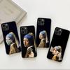 Para iPhone15 aretes de perlas de comercio exterior funda para teléfono de niña