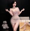 Lencería Sexy, Transparente Sexy Senos Grandes, Rosas Florales, Gasa, Cintura Alta, Falda de Cadera, Traje Uniforme, Apasionado y Atractivo para Mujeres