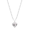 Collar de cadena de labios personalizado transfronterizo europeo y americano con colgante de corazón simple para mujer, accesorio de cadena para clavícula en forma de corazón de alta gama de nicho