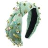 Diadema barroca de moda de primavera, diadema de perlas y joyas cosidas a mano, accesorios de helado personalizados, accesorios para el cabello