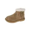Botas de Algodón Gruesas y Cálidas de Gamuza Esmerilada con Forro de Lana Estilo Británico de Moda para Niñas Botines Cortos de Lana de Cordero Nuevo Invierno 2025
