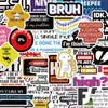 300 Adesivos Divertidos de Pegadinha Meme Grafite Transfronteiriço Suitcase Suitcase Caneca de Água Impermeável Transfronteiriço