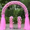 Arco de flores de seda para boda soporte para flores arreglo de boda puerta de flores inauguración de tienda arco de flores para celebración corona de actividad de celebración puerta de la felicidad