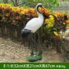 Estatua de garceta de resina para jardín, muy vendida en fábrica. Simulación de grulla de corona roja, adornos de grulla de jardín, artesanías, decoraciones.