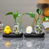 Vaso de Pato Fofo, Arranjo de Flores para Sala de Estar, Pequenos Enfeites de Mesa, Decoração de Escritório, Recipiente de Vidro Transparente para Flores Hidropônicas, Novo Produto Transfronteiriço