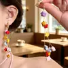 Placa de Incienso para Mosquitos sin Orejas Pinza para Oreja Diseño de Estilo Frío Pendientes Pendientes Largos con Borlas para Mujer Pinza para Oreja Indolora Versátil