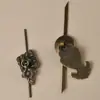 Alça de Crisântemo Dourado com Alça de Argola para Puxar Agulha Pote de Chá Alça de Móveis Antigos Alça de Gaveta de Mesa de Chá