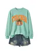 Amazon eBay tienda independiente moda casual versátil mujer maestro estampado de leopardo lazo otoño e invierno sudadera