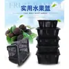 Cesta de Frutas Azul con Cereza y Arándano con Tapa, Cesta Rectangular Azul de Plástico para Recolección de Moras y Uvas para Shuobedi