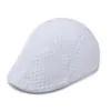 Gorra de Malla Boina Calada Color Sólido Sombrero para el Sol Malla Sombrero de Verano Transpirable Gorra con Visera para Hombres y Mujeres Boina