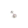 Aretes de Acero de Titanio Sin Tapones, Clavos para Hueso de la Oreja con Bolas de Arcilla de Diamante Completo y Pedrería, Clavos para Labios, Accesorios de Tornillo para Joyería de Piercing