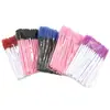 50 Peças/Pacote Escova de Nylon Descartável Mini Portátil Colorida Curvador de Cílios Escova Espiral para Sobrancelhas Pincel para Cílios Pente de Maquiagem