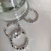 Anillo de plata de ley s925 con diseño geométrico tridimensional y roto, anillo ajustable con apertura cuadrada y cara sonriente para mujer, temperamento de moda.