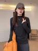 Camiseta básica de encaje con cuello alto medio, nuevo estilo otoño/invierno para mujer, capa interior de forro polar de doble cara engrosado, top cálido