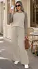 Conjunto de ropa para mujer de primavera y verano 2026, estilo europeo y americano, para Amazon Wish, ropa transfronteriza, conjunto casual de manga larga y pantalones largos, pantalones de pierna ancha para mujer