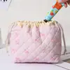 Bolsa de Almacenamiento Acolchada Personalizada, Bolsa de Almacenamiento Portátil de Gran Capacidad para Viaje, Bolsa con Cordón de Estilo Fresco, Bolsa para Cosméticos y Maquillaje