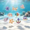 Accesorios de resina con temática oceánica que brillan en la oscuridad, kit de manualidades DIY con pegamento de crema, adornos de cuentas de dibujos animados y lindos para crear escenas y exhibiciones decorativas