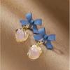 Pendientes de ópalo cuadrado Super Flash 2023, nuevos pendientes retro de moda para mujer, elegantes pendientes de alta calidad con aguja de plata.