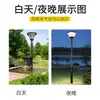 Luz Solar LED Impermeable para Jardín Exterior, Luz de Poste Alto Súper Brillante de 3m para Parque Villa