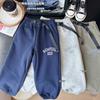 2025 Nova Roupa Infantil de Outono para Meninos Estilo Japonês Calças Esportivas para Meninos Calças de Moletom Cavalo Baixo Harem Jogger Calças Venda por Atacado