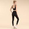 Traje de Yoga Nude para Fitness de Alta Intensidade e Embelezamento das Costas Calça de Yoga de Cintura Alta com Controle da Barriga Roupa Externa para Pilates Traje Esportivo para Mulheres