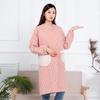 Overol de Algodón y Lino para Hogar Primavera y Verano Anti-manchas Ropa de Trabajo para Mujer Transpirable de Manga Larga Algodón Delantal para Limpiar con la Mano Anti-vestir LOGOTIPO