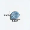 5,5cm Rosa de Fita Feita à Mão Flor de Cabeça de Noiva DIY Flor de Mão Decoração Acessórios para Vestuário Flor de Cinto de Poliéster