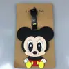 Guantes de caricatura de Mickey y Minnie etiqueta de equipaje tarjeta de identificación de maleta lista de verificación creativa tarjeta de embarque