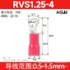 Terminal Preaislada Estilo Europeo Serie Rv1.25-3.2/4/6/8 Redonda Forma O Terminal Preaislada Pvc Prensado en Frío