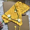 Primavera Dopamina Cor Fresco e Doce Oco Triângulo Tricotado Cachecol Feminino Retro Pastoral Estilo Turbante Com Capuz Biqueira