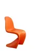 Sillas de comedor apilables estilo nórdico para uso doméstico, sillas de reunión de diseño simple, sillas de respaldo de plástico de moda, sillas Panton, sillas de tocador
