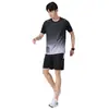 Traje Deportivo para Hombre, Verano de Seda de Hielo para Correr, Ropa de Fitness Ligera, Ropa Holgada de Secado Rápido, Ropa de Baloncesto, Pantalones Cortos de Manga Corta