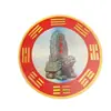Pegatina de Guan Yin de Piedra Taishan con Patrón de Ocho Trigramas, Textura Metálica, Pegatina Creativa para el Hogar y la Oficina, Decoración de Bendición, Pegatina de Bestia Auspiciosa Dragón Qingshui