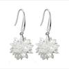 Pendientes Streamer City View Sweet Feng Shizhen Mismo Estilo Flor de Hielo Pendientes de Diseño Nicho Femenino Lujo Ligero Elegantes Pendientes de Flores