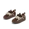 Zapatillas de entrenamiento alemanas de suela gruesa, estilo retro, forradas de polar para mujer, nueva colección otoño/invierno 2026, con cordones, casuales, versátiles con parte superior de polar tipo gamuza