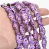 Cuentas Sueltas Turquesa con Forma de Pez Grande de 11X24 mm Cuentas Irregulares con Forma de Pez Accesorios Semi-Terminados para Joyería DIY Cuentas para Pulsera