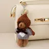 Chapéu de Crochê de Lã Dongdaemun da Coreia do Sul Pingente de Urso Chaveiro Fofo Desenho Animado Pingente de Bolsa Presente de Casal