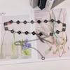 Cadena de cintura para mujer estilo coreano todo partido cinturón delgado suéter cinturón decorativo simple Cinturón de trébol Cadena para mujer