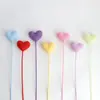 Flores Coloridas em Forma de Coração Crochê Feitas à Mão Acabadas, Flores Decorativas Realistas em Forma de Coração Tecidas com Fio, Presentes de Decoração para Casa Atacado