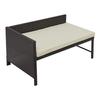 Sofá de Ratán para Patio Exterior, Silla de Ratán para Jardín de Villa, Juego de Tres Piezas con Mesa de Centro, Juego de Mesa para Té de Ocio, Venta al por Mayor de Fábrica