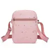 Bolsa Transversal Feminina com Estampa de Estrelas em Tecido Oxford, Mini Carteira Leve para Celular com Alça Ajustável, Pequena Bolsa Vertical de Ombro para Viagem, Compras, Uso Diário